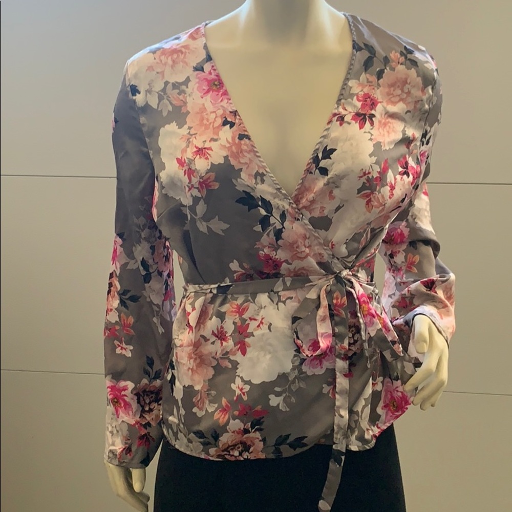 Floral Cross Over Top